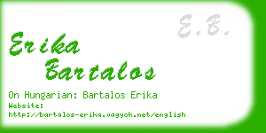 erika bartalos business card